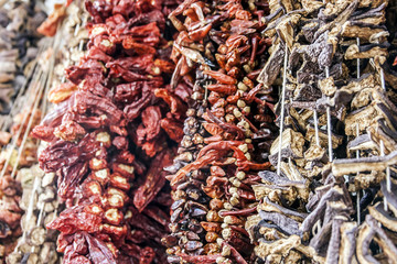 Pepper and aubergine Spice bazaar Istanbul