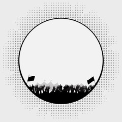 Festival border silhouette