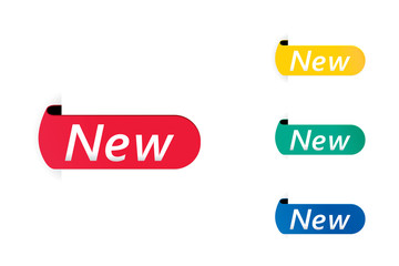 Set of new label design. Vector illustration