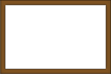 Marco de madera, con fondo blanco.