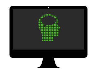 Pixel Icon PC - Kopf - Profil - Sprechblase