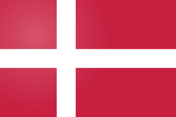 Fototapeta premium Denmark Flag. Official colors and proportion correctly. National Flag of Denmark. Denmark Flag vector illustration. Denmark Flag vector background.
