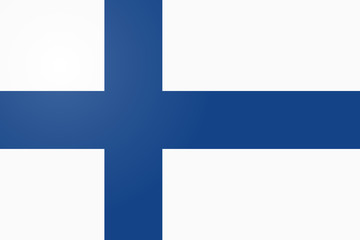 Finland flag, official colors and proportion correctly. National Finland flag. Flat vector illustration. EPS10.