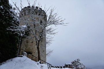 Ruine Honburg auf dem Berg Honberg in der Stadt Tuttlingen in Süd Deutschland in Europa 