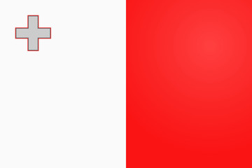 Obraz premium Malta flag vector. original and simple Malta flag isolated vector in official colors and Proportion Correctly