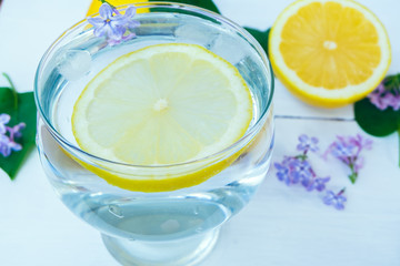 Ice cold fresh lemonade