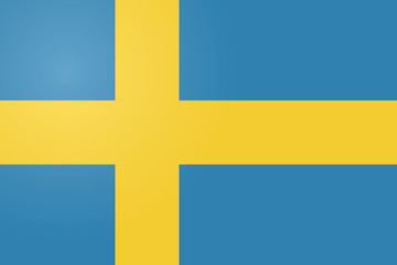 original and simple Sweden flag isolated vector in official colors and Proportion Correctly