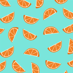 Orange slices pattern. Vector illustration