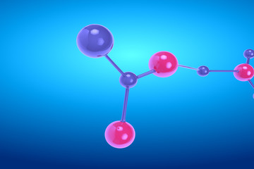 3d rendering  molecule