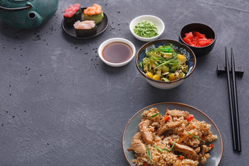 Japanese style food, restaurant serving