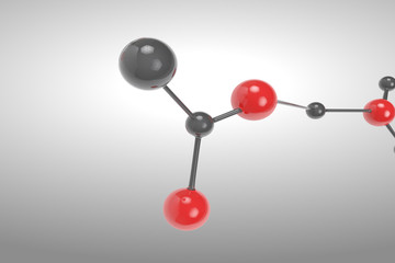 3d rendering  molecule