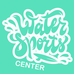 water sports lettering