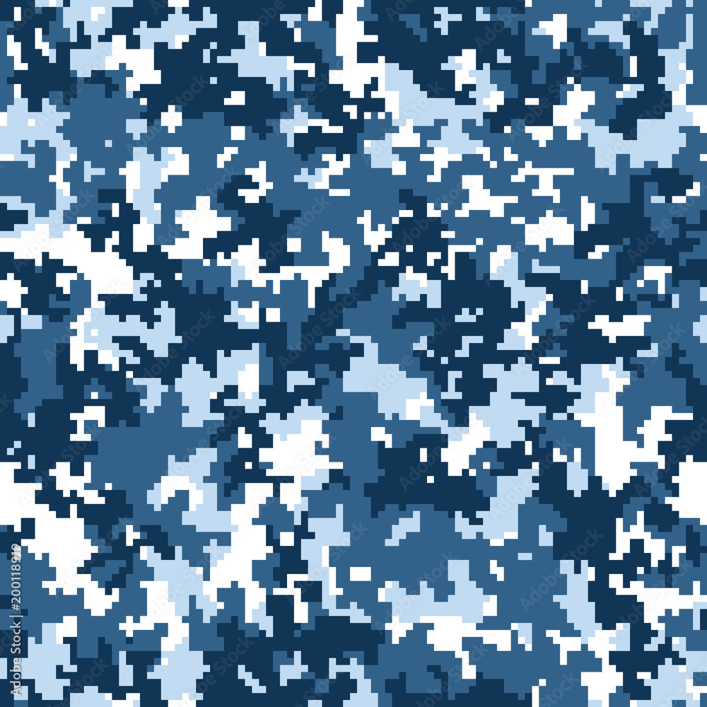 Sticker blue camouflage