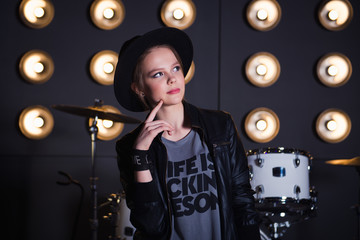 Fototapeta premium teen girl rockstar