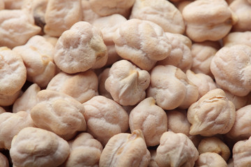 Textured of chickpeas. Background .Legumes.Variety.Closeup.Concept texture of legumes