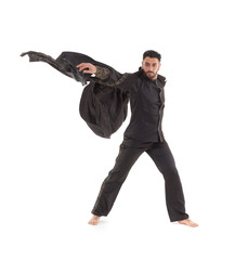 Naklejka premium Male dancer in oriental costume.