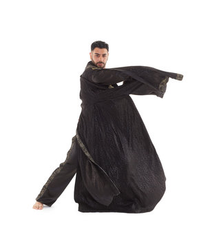 Male dancer in oriental costume.