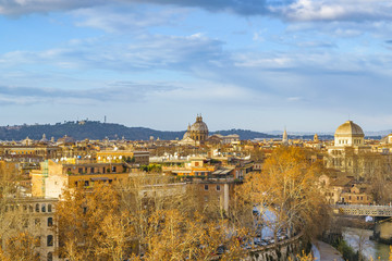 Rome Cityscape Aerial View from Aventino Hill