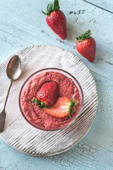 Strawberry chia seed pudding