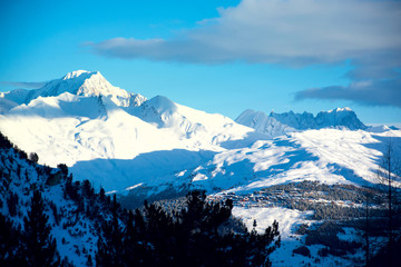 Fototapeta na wymiar View of the Alps in France