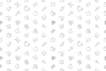 Vector bakery pattern. Bakery seamless background