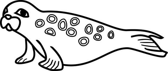 Ringed seal coloring page
