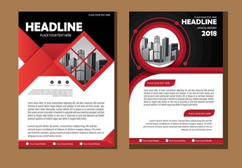 Business abstract vector template. Brochure design, cover modern layout, annual report, poster, flyer in A4 with colorful triangles, geometric shapes for tech, science, market with light background