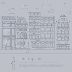 Thin line soho linear street view