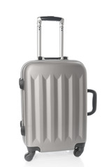 Gray travel bag isolated on white background