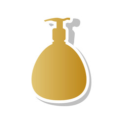 Gel, Foam Or Liquid Soap. Dispenser Pump Plastic Bottle silhouet