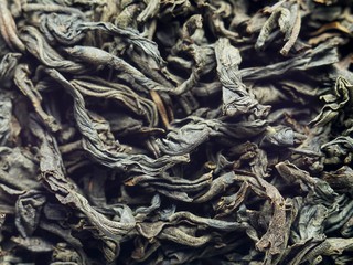 Black tea. Macro photo.