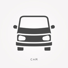 Silhouette icon car