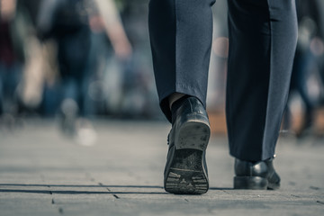 Man walking close up