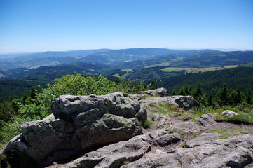 vue depuis la jasserie dans le parc naturel du pilat 