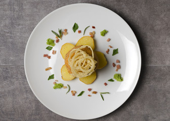 Spinach sponge cake for gourmet decoration