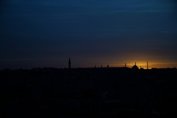 sunrise in sultanahmet mosque