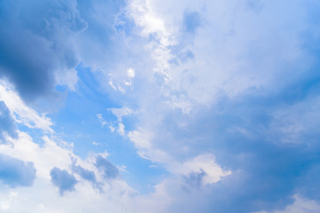 The nature of blue sky with cloud in the morning.