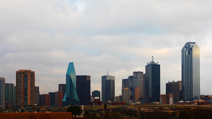 Fototapeta na wymiar The skyline of Dallas during daylight