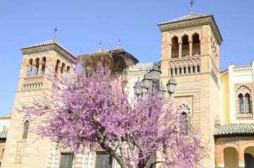 Pavilion in park of Seville, Spain