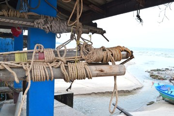 rope at the sea