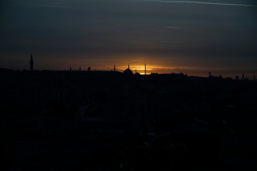 sunrise in sultanahmet mosque