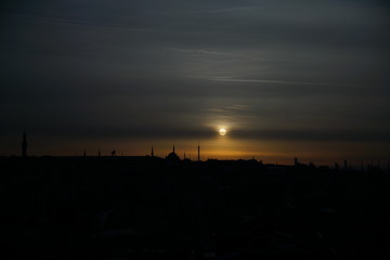 sunrise in sultanahmet mosque