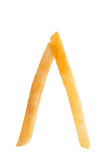 fried potatoes isolated