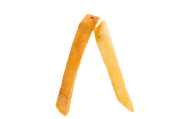 fried potatoes isolated