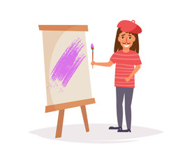 Artist Vector. Cartoon. Isolated art