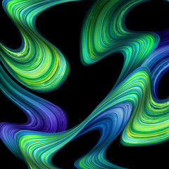 3d render, abstract artistic wavy background, blue green brush strokes, paint splash, malachite gouache smears, modern dynamic lines, splatter