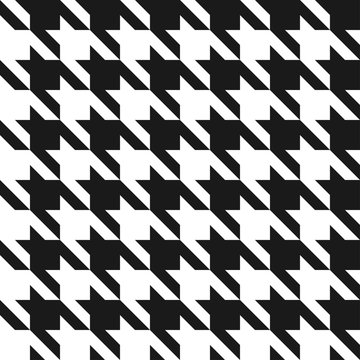 Houndstooth seamless pattern. Vintage houndstooth texture for textile and fashion industry