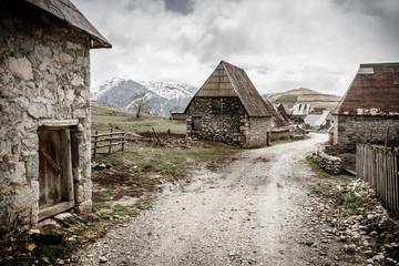 Bosnian village in the mountains