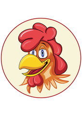 A happy  Cartoon Rooster