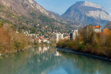 Fototapeta premium Grenoble. The city embankment.